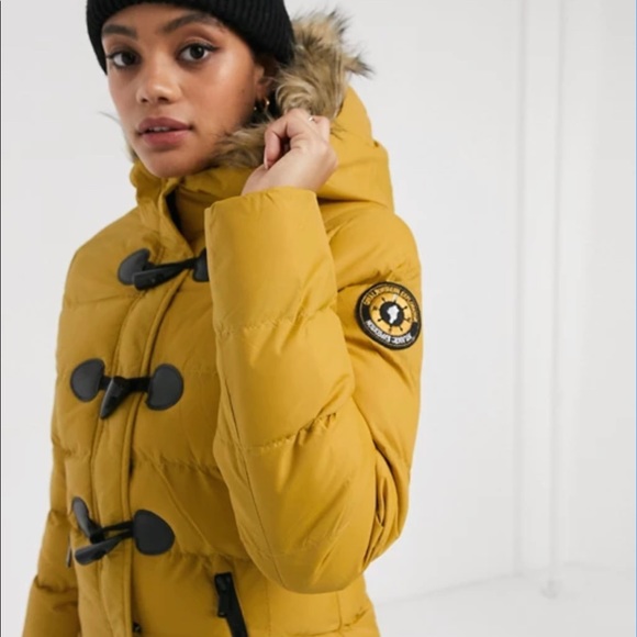 Nwt Brave Soul Padded Coat Wfaux Fur 